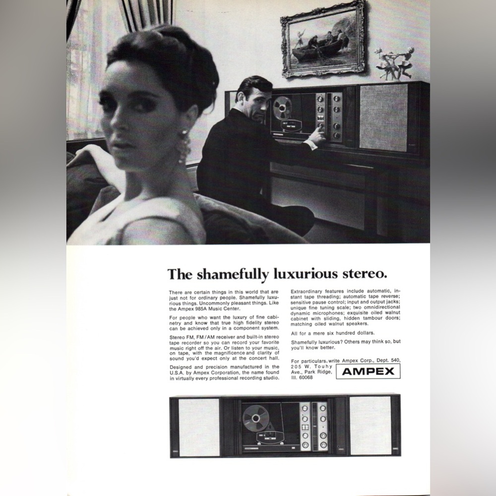 5/$20 Ampex 1968 Advertisement